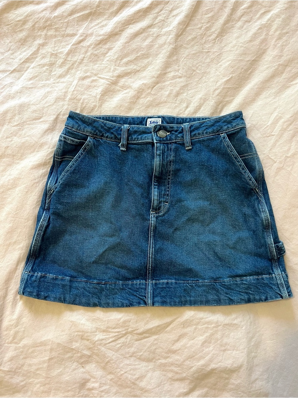Lee Dark Blue Denim Mini Skirt